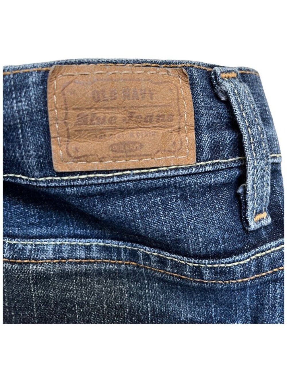Old Navy At Waist Boot-Cut Blue Jeans Women's 14 Short High Rise Stretch Denim - Picture 8 of 8